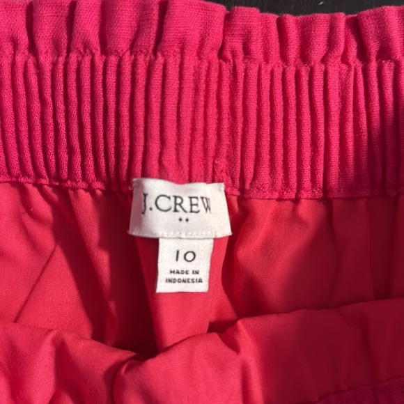 J. Crew Pink Linen Cotton Blend Scallop Mini Skirt Size 10 - Picture 4 of 8